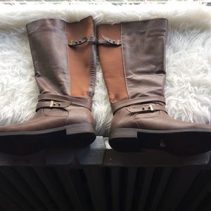 Torrid extended calf brown tall boots 9W
